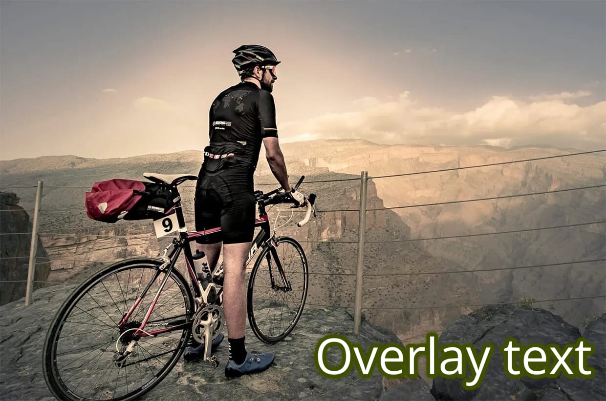 Text overlay with colored blurred outline